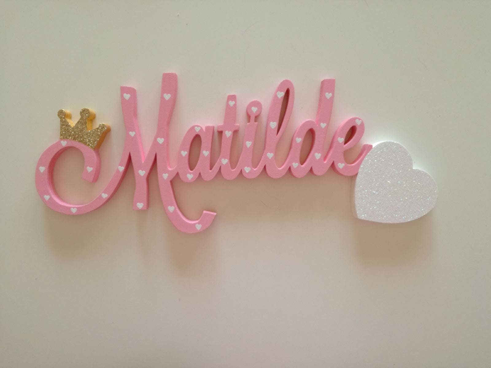 Nome Personalizzato In Legno Da Tavolo O Parete - Decorazione Unica Per Casa - Foto 5