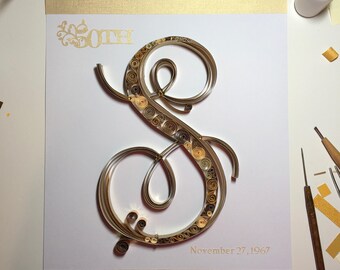 50th wedding anniversary etsy