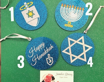Hand Painted Glitter Acrylic Ornaments