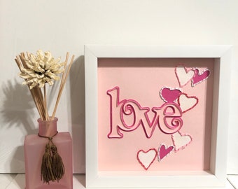 Quilled Art: Whimsical Love and Hearts Design