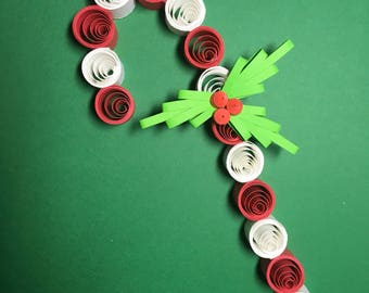 Quilled Candy Cane Ornament