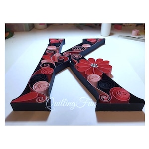 Custom Quilled Initial or Monogram (8x10)