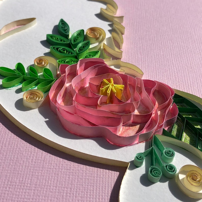 Quilled Paper Unicorn 12x12 Nursery Decor Wall Art Etsy