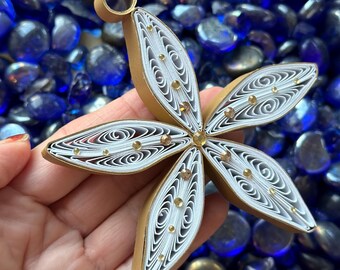 Quilled Gold and Jewel Star Fish Ornament