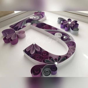 Quilled Paper Monogram (12x12), Initial or Customized Quilled Letter, Nursery Decor, Wall Art, Handmade Gifts, Birthday Gift Ideas