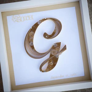 Quilled 50th Wedding Anniversary Gift (12x12)