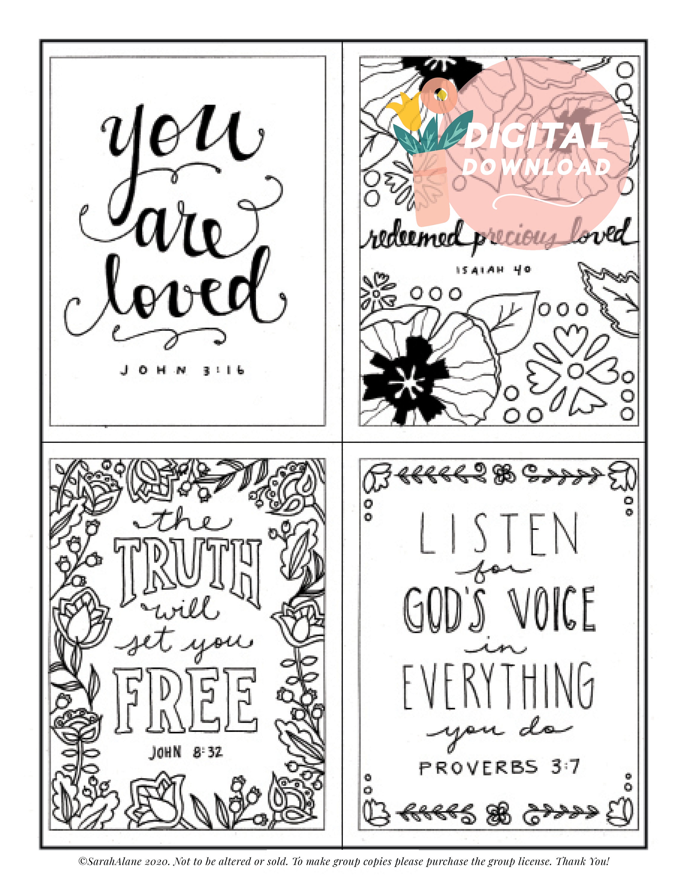 Most Popular Printable Coloring Pages Bundle Christian Etsy