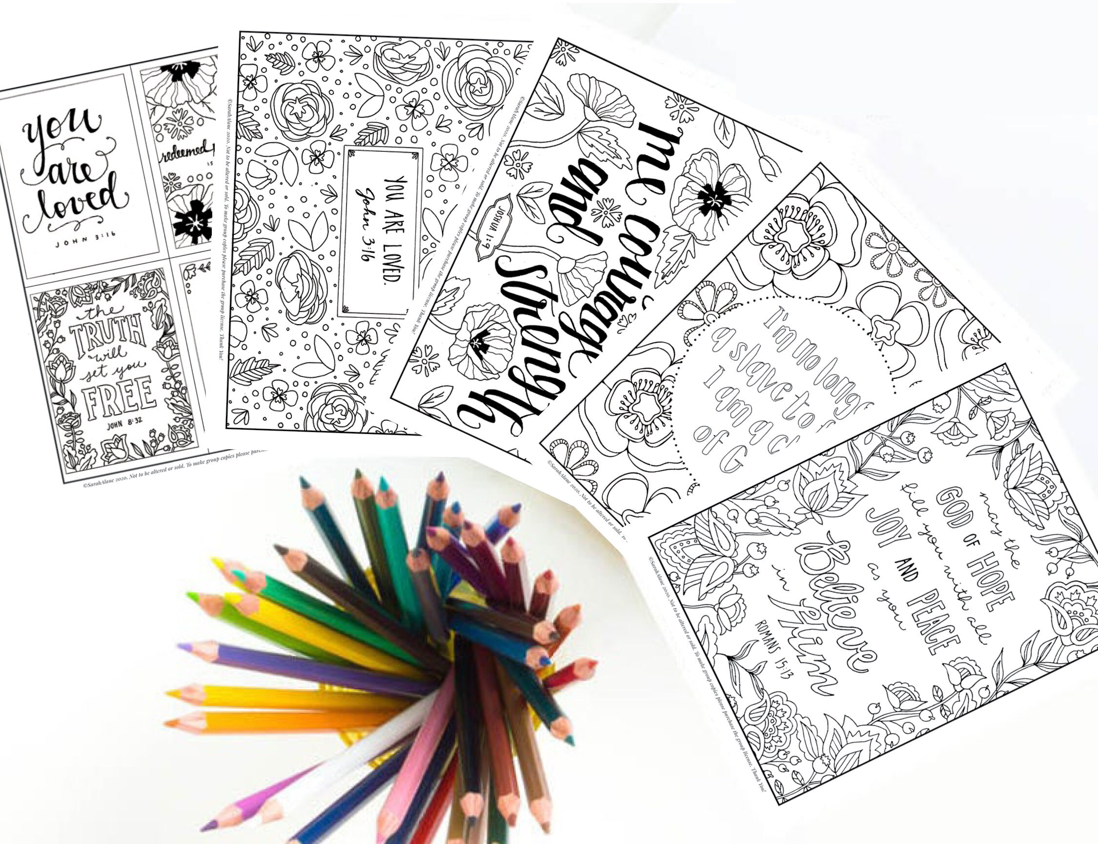 Most Popular Printable Coloring Pages Bundle Christian Etsy
