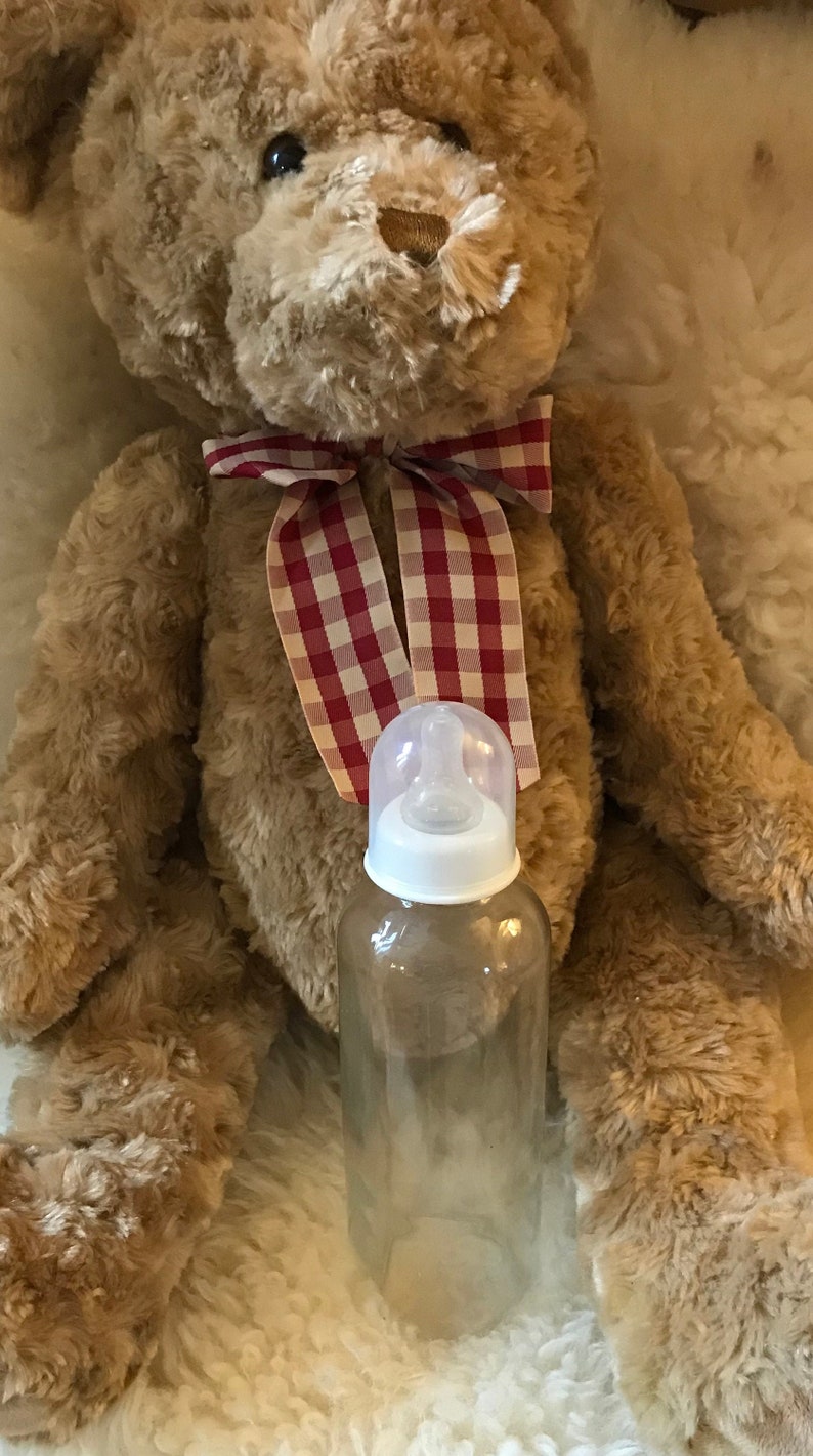 Over sized Large Glass Adult Baby bottle with rubber teat Etsy