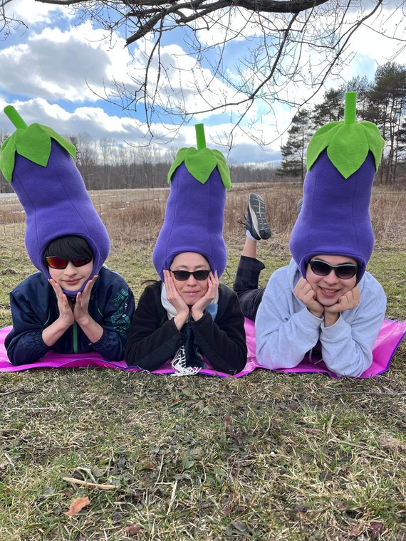 Handmade Fleece Eggplant Hat: Unique Unisex Costume - Etsy display picture 1