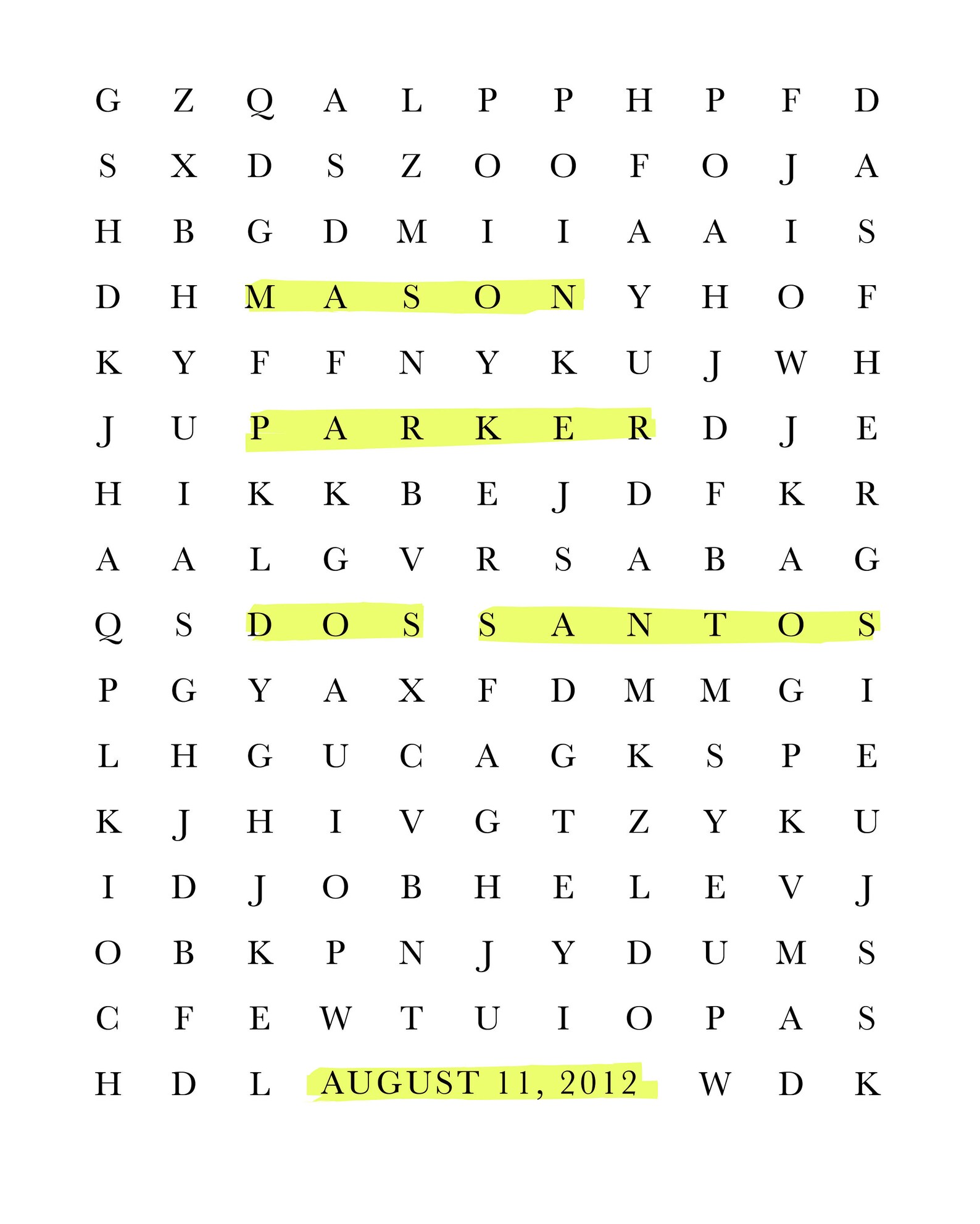 Crossword Puzzle, Custom Printable, Babys Name Wall Art, Childrens Room