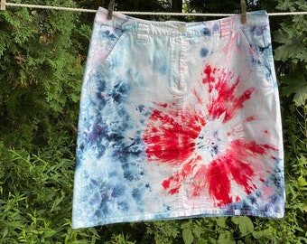 Blazin' Donuts Phish Donut Fishman Ladies Short Cotton Twill Skirt Size 14