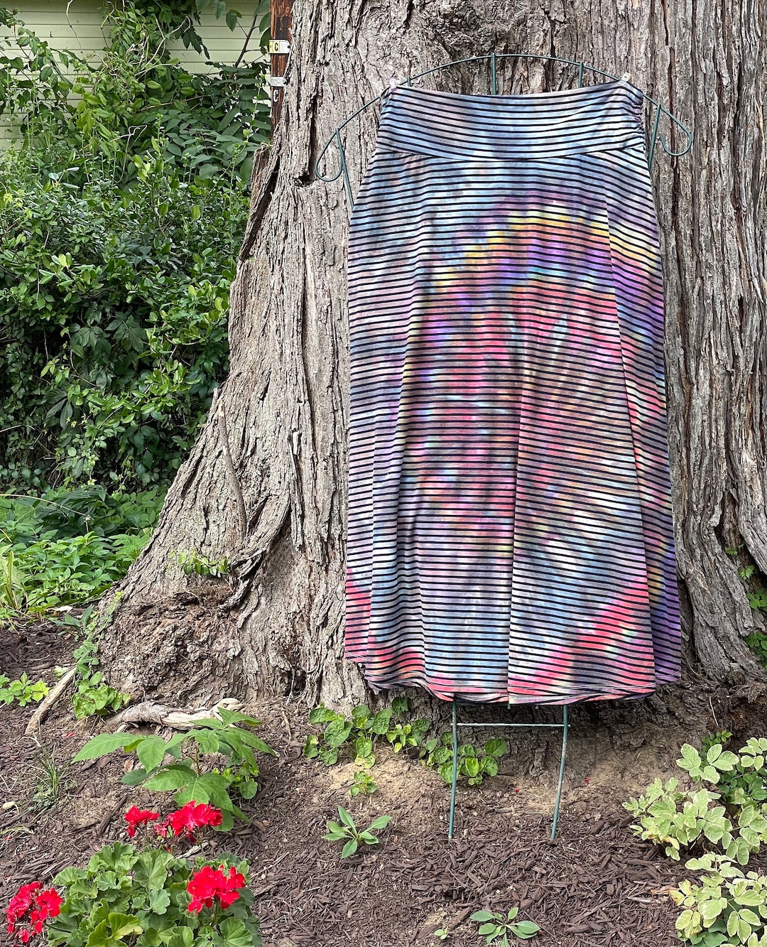 Blazin' Donuts Tie Dye Women's Maxi Skirt 3XL