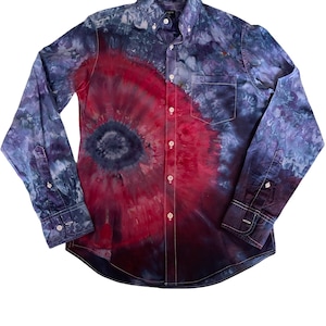 Blazin&#39; Donuts Phish Donut Dye Fishman Men&#39;s Button Longsleeve Shirt Size S Small