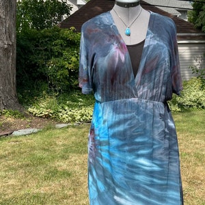 Blazin’ Donuts Women’s Tie Dye Short Wrap Dress Phish Donut Split Open & Melt XL