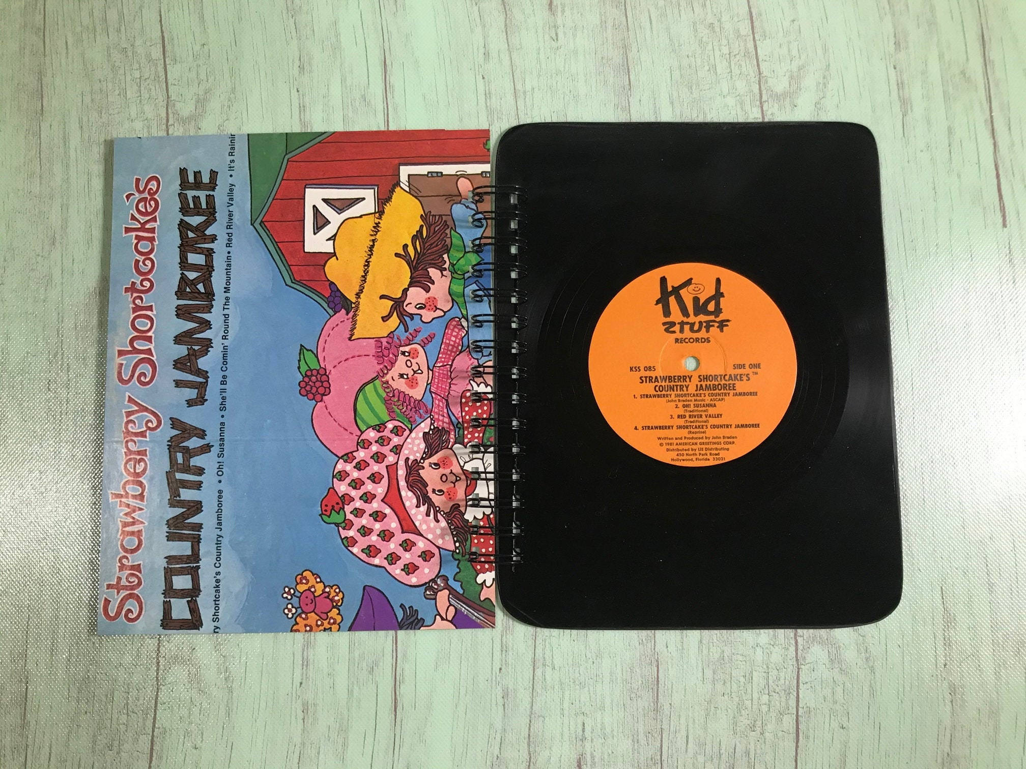 Strawberry Shortcake Vinyl Album Notebook Sketchbook Bullet Etsy