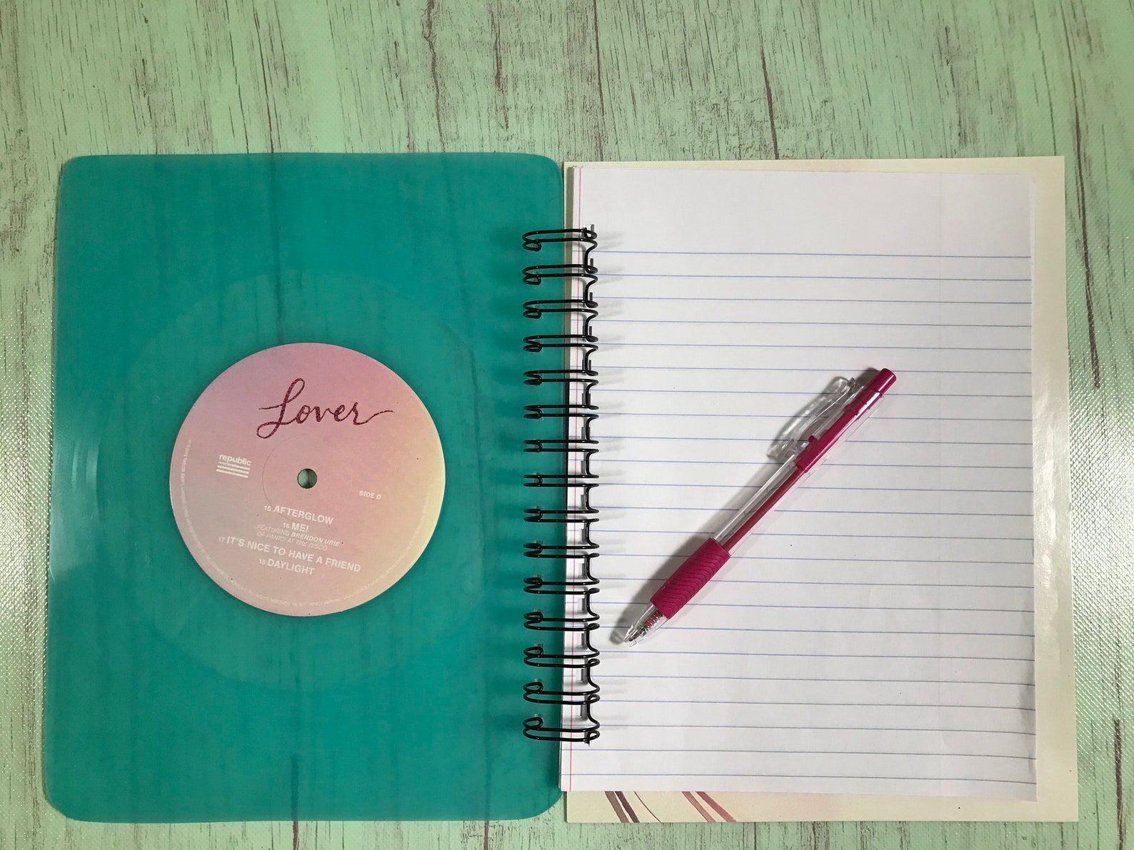 Vinyl Record Notebook Vinyl Notebook/Sketchbook/Upcycled Etsy