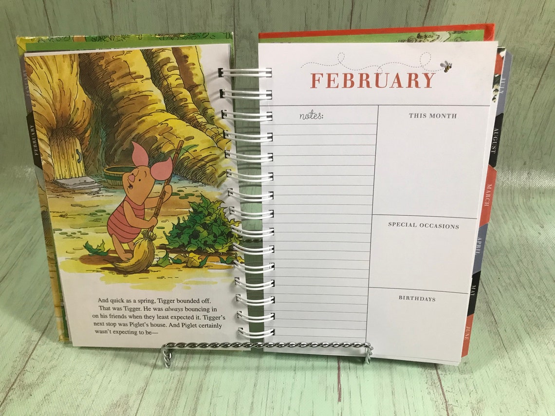 disney-planner-winnie-the-pooh-planner-calendar-storybook-etsy