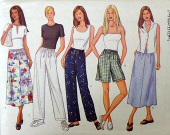 Unbeschnittenen 2001 Butterick Schnittmuster 3031, Größe 14-16-18; Misses Rock, Shorts und Hosen