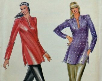 Uncut der 1980er Jahre Butterick Vintage Schnittmuster 3521, Größe 12.10.14; Misses Tunika & Hosen