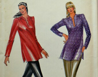 Uncut 1980s Butterick Vintage Sewing Pattern 3521, Size 8-10-12; Misses' Tunic & Pants
