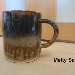 Stoneware Mug With Handle, Stoneware Coffee Mug, Pottery Mug Handmade , Blue Mug Speckled, Handmade Pottery Mug. image 7
