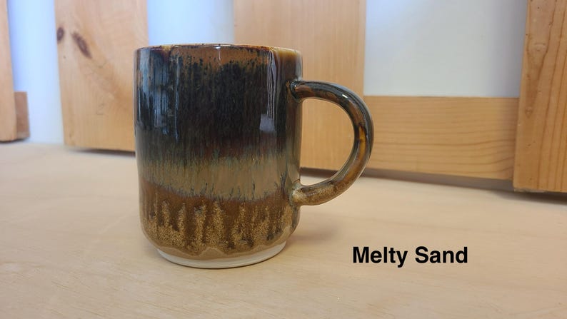 Stoneware Mug With Handle, Stoneware Coffee Mug, Pottery Mug Handmade , Blue Mug Speckled, Handmade Pottery Mug. image 7