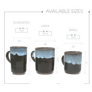 Stoneware Mug With Handle, Stoneware Coffee Mug, Pottery Mug Handmade , Blue Mug Speckled, Handmade Pottery Mug. image 2
