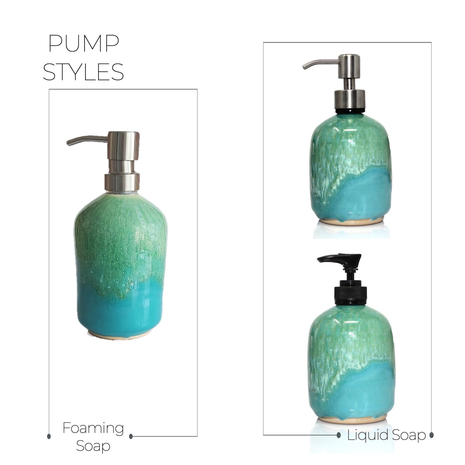 Stoneware Soap Dispenser, Soap Dispenser With Pump, Handmade Soap ...