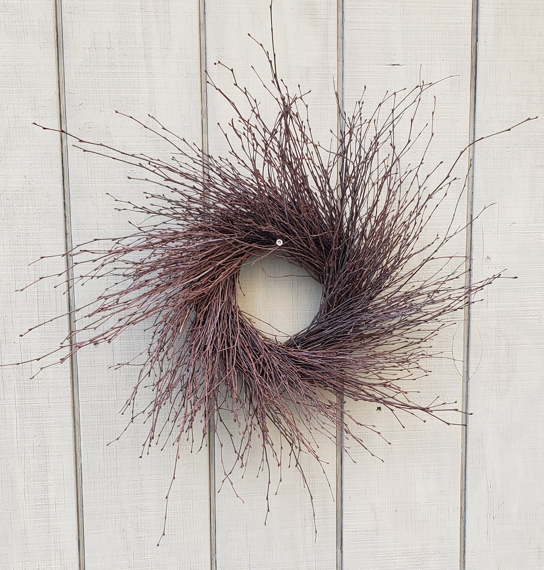 Maine birch twig wreath - approx. 27" to 30" diameter