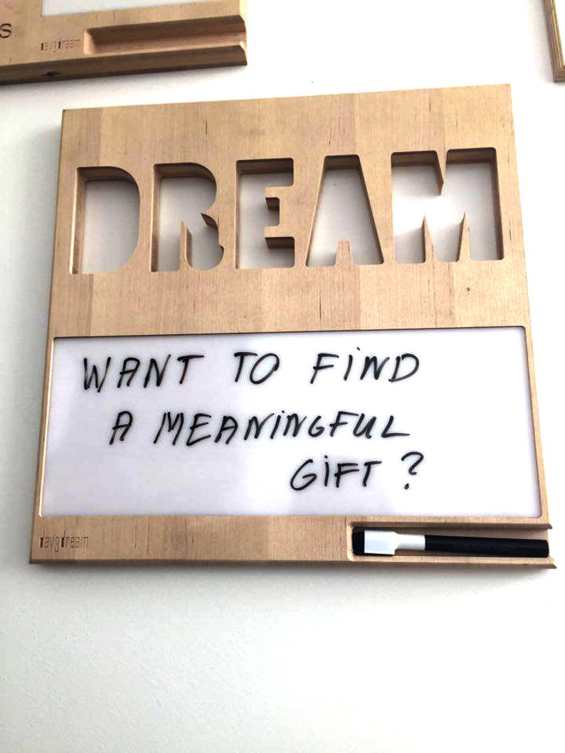 DREAM manifests whiteboard inspiration wood wall art Etsy