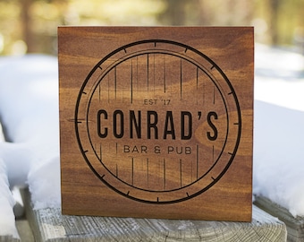 Custom Bar Sign, Bar Sign, Established Sign, Home Bar Sign, Gifts for Him, Gifts for Dad, Gifts for Boyfriend, Birthday Gift (GP1093)