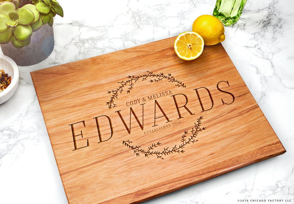Personalized Cutting Board Engraved with First & Last Name Etsy