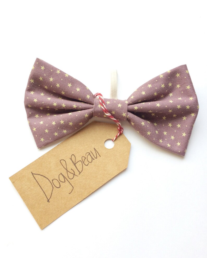 purple bow tie doggy bow tie puppy bow tie pet bow tie dog clothing detachable bow tie dog bow tie star print dog bow tie