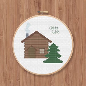 Cabin Life Cross Stitch Pattern