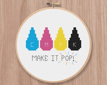Schema punto croce per designer grafico CMYK