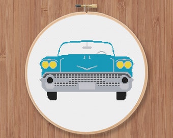 Classic Car Cross Stitch Pattern