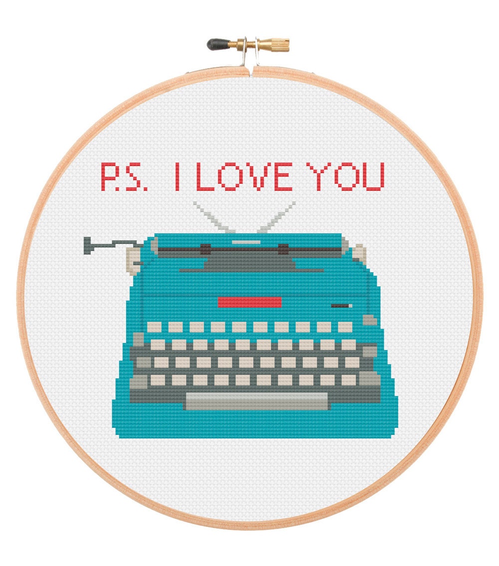 Retro Typewriter Cross Stitch Pattern - Etsy