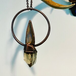 Large Smokey quartz crystal pendant