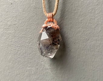 Tibetan quartz crystal pendant