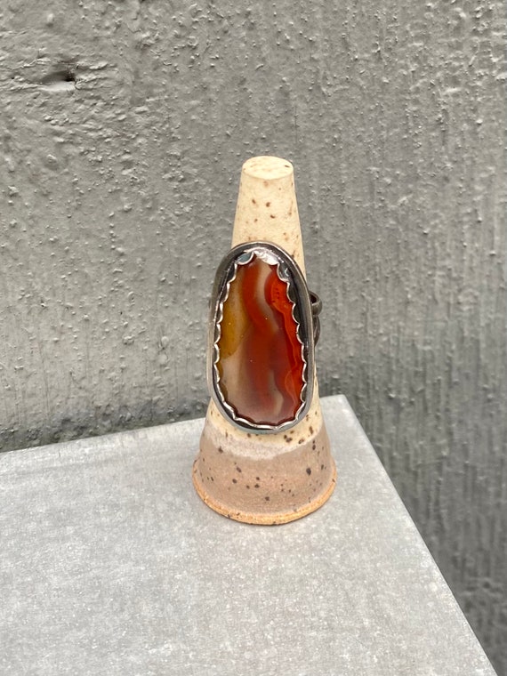 Moroccan Seam Agate Ring Size