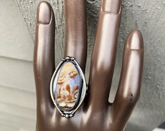 Agate statement ring