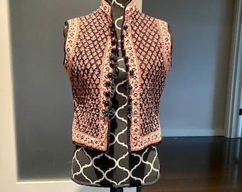 Vintage Indian block print vest