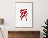 Dragon Chinese zodiac sign printable wall art, contemporary Asian printable wall art, Bedroom Wall Art, Dining Room Art, Living room art