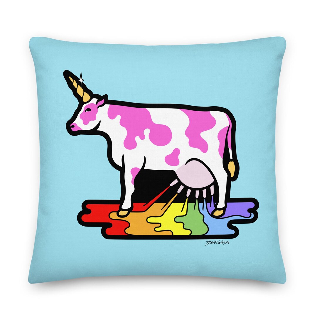 Uniscow Trevor Wayne Unicow Pillow - Etsy