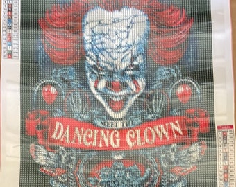 It (Dancing Clown) Diamond Painting Kit (Canvas Size 11.82" X 15.75")