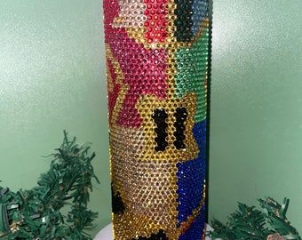 Harry Potter Shield 20 oz. Skinny Custom Made Rhinestone Tumbler