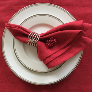 Linen dinner napkins
