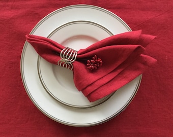 Linen dinner napkins