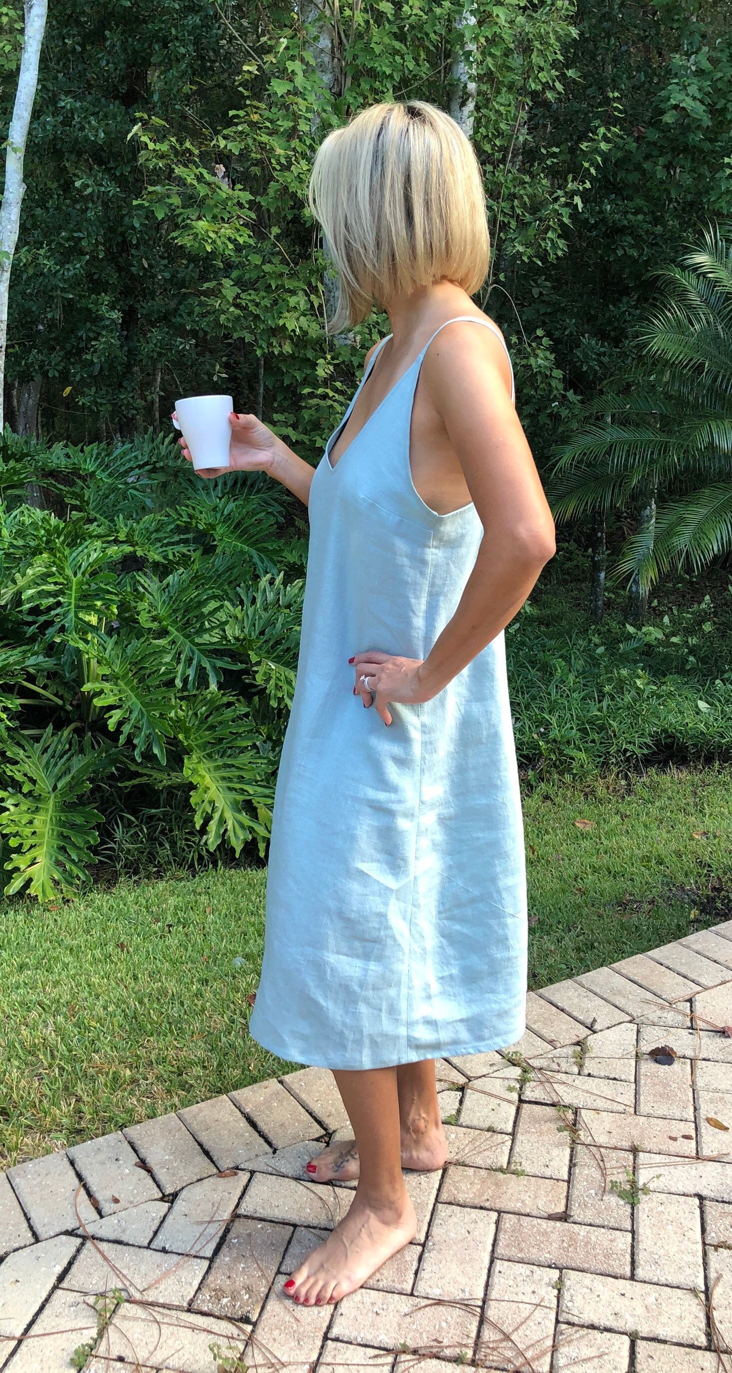 Linen Nightdress, Linen Dress, Linen Nightgown, Linen Sleepwear, Women